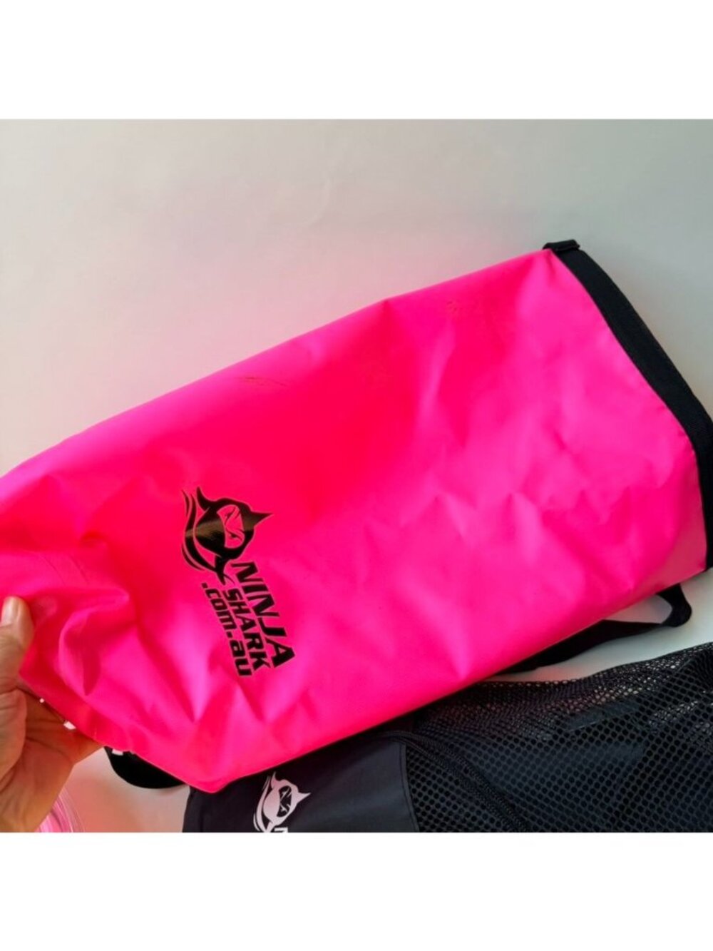 Ninja Shark Electra Full Face Snorkel Mask Pink Dry Bag Accessories - Picture 11 of 14